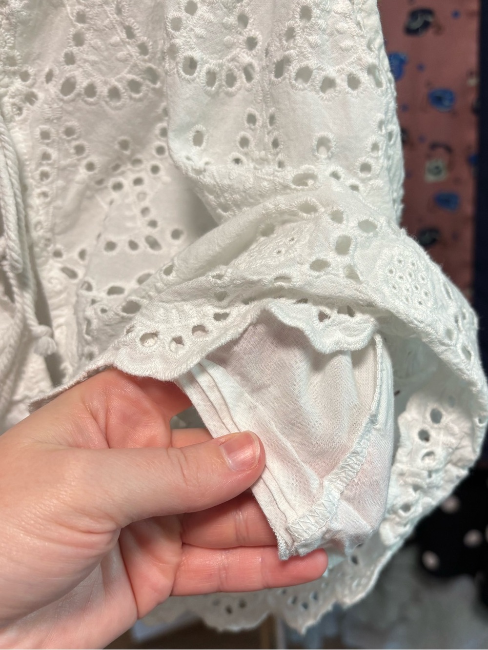 White eyelet tie front cropped vest, Kirious size small - Picture 4 of 10